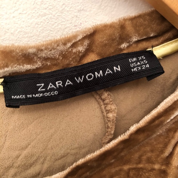 Zara Silk Blend Crushed Velvet Tshirt Dress XS - Picture 2 of 6